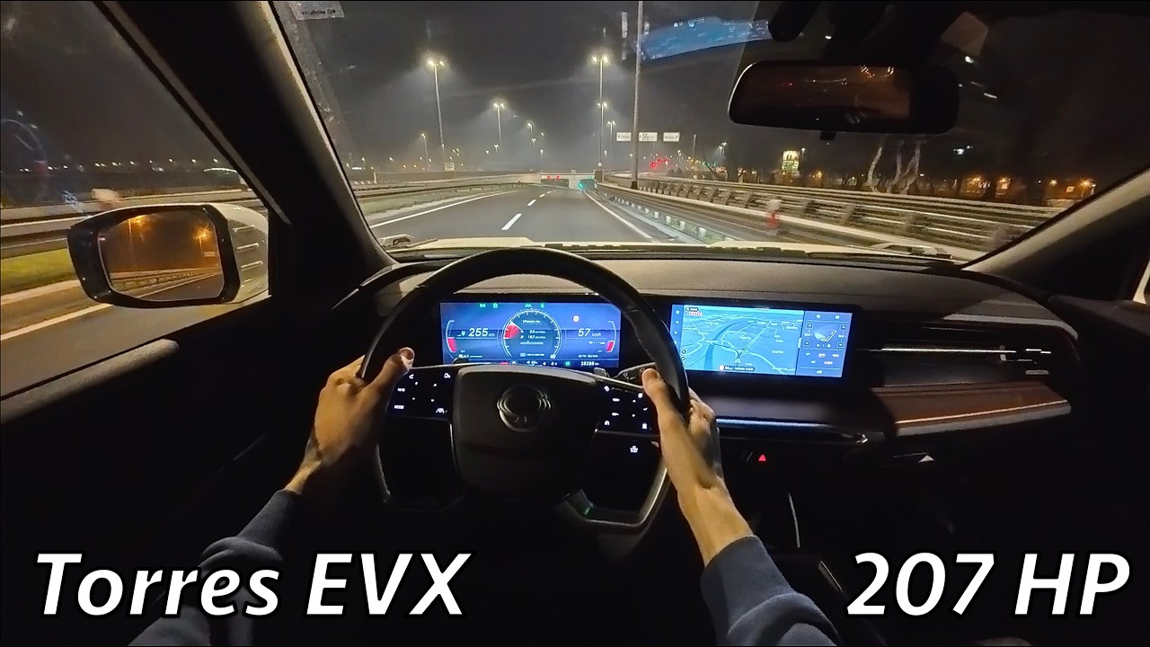 KGM Torres EVX Night POV Driving Review (207 HP)