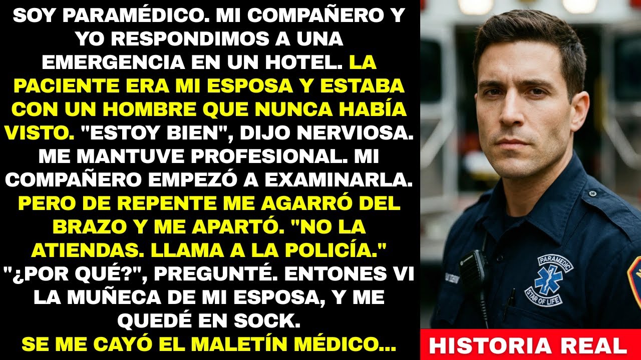 Soy paramédico. Respondí al 911 en un hotel… el paciente era mi esposa. Llamé a la policía al ver...