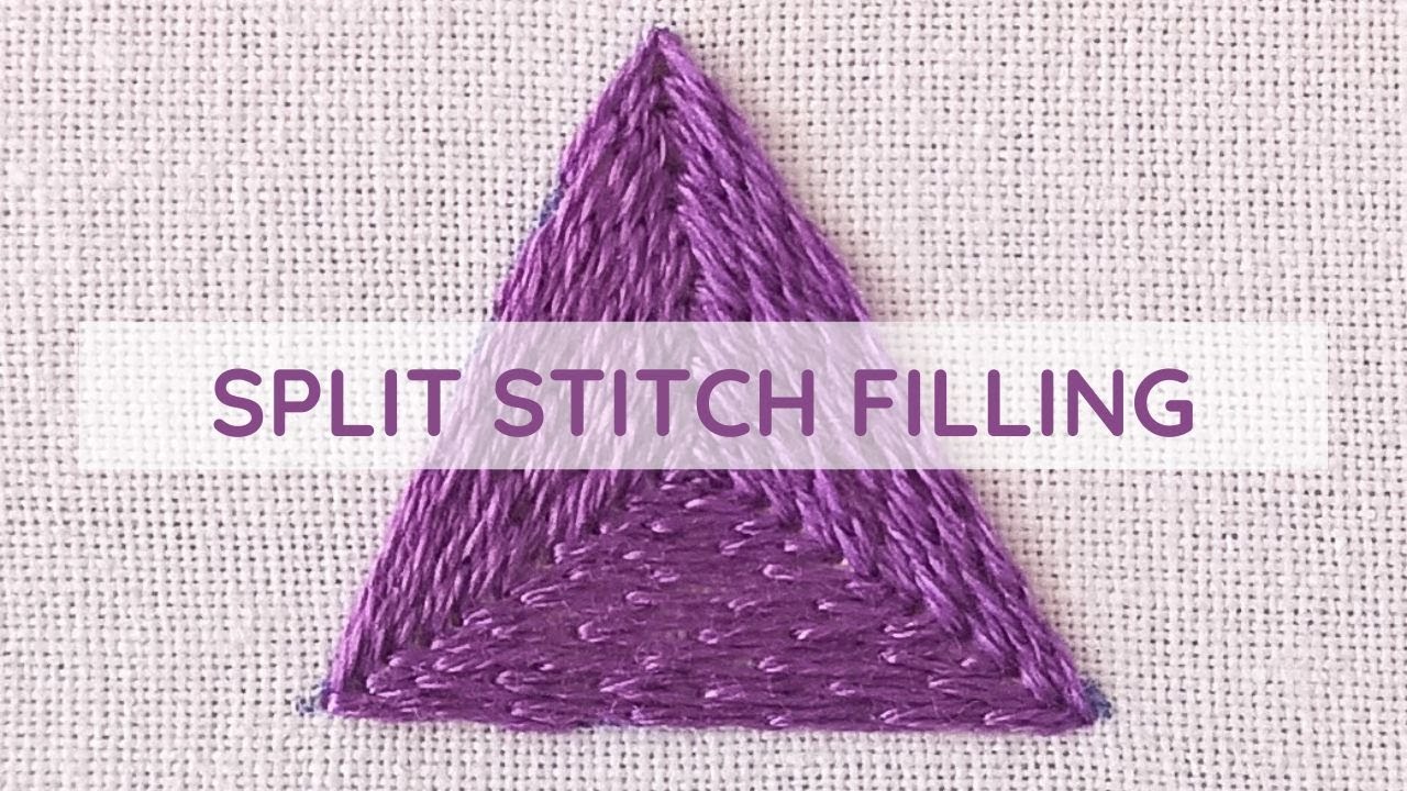 Split stitch filling hand embroidery video tutorial