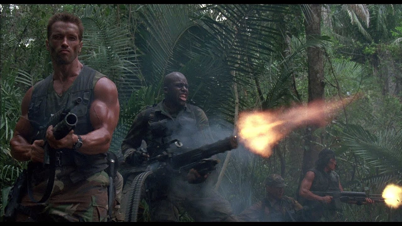 Predator 1987 jungle shooting scene