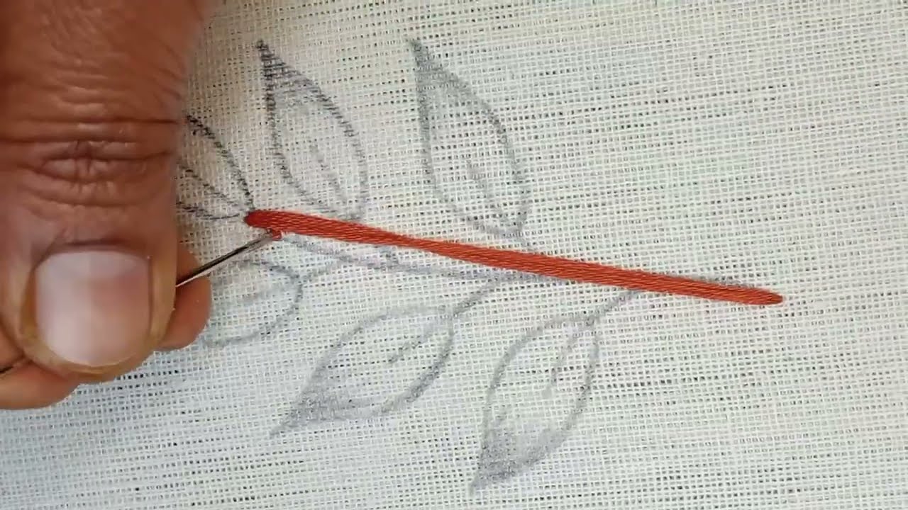 Stunning Leaf Embroidery Flower Design | Beaded Hand Embroidery Flower Design | Stitch Embroidery