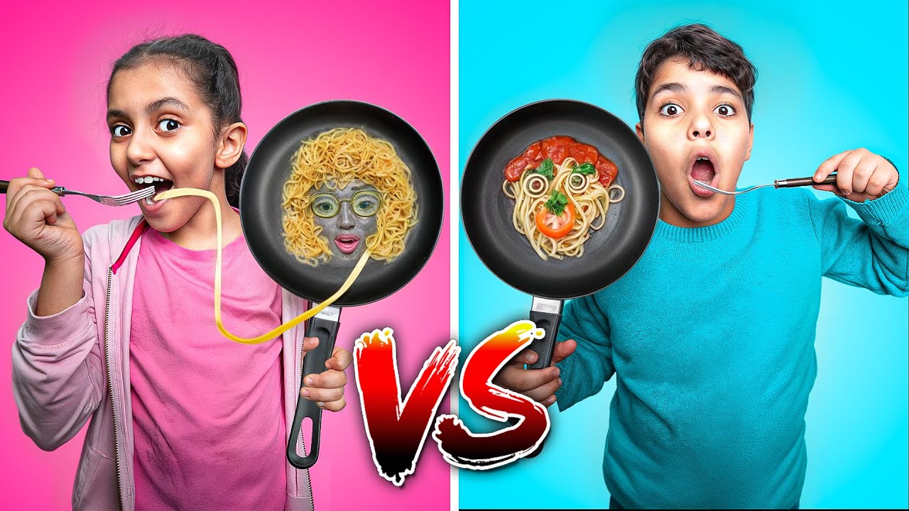 طبخ اندومي العيال ضد طبخ اندومي البنات - زياد والياس لولو !