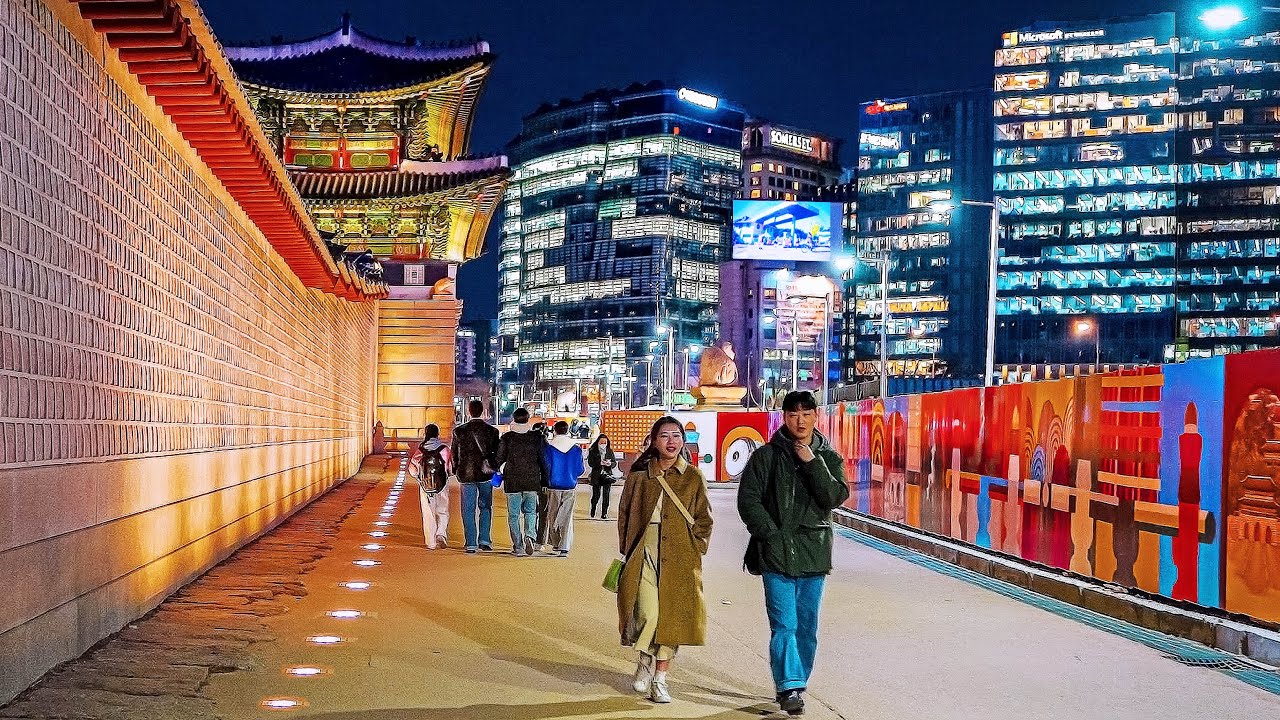 [4K HDR SEOUL] 퇴근시간 서울 시내를 걷다 | 광화문에서 세종마을 까지 | downtown Seoul during rush hour. Trip Korea