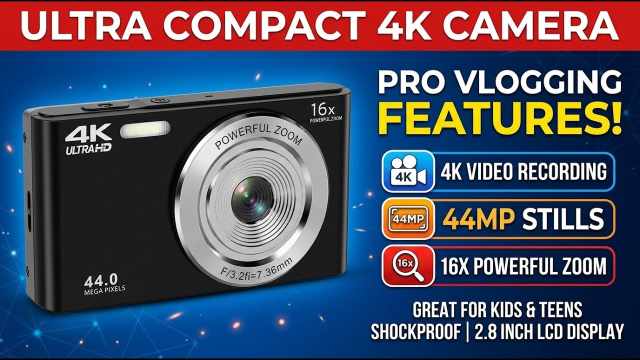 Ubervia 4K 44MP Digital Camera Full Review | Review in Hindi | Features