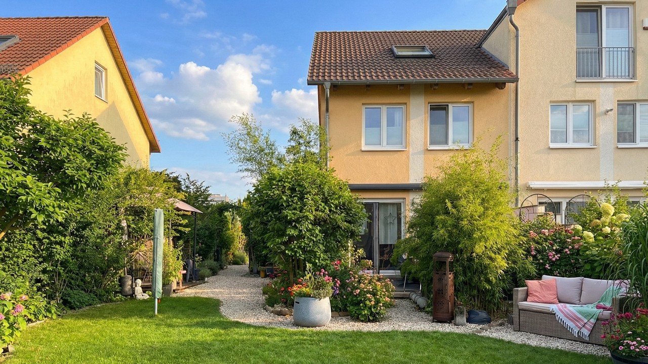 Ihr Familienglück: 124m² Endhaus, 310m² Garten, 2 Terrassen, Küche, 2 Bäder, Office & 2 Stellplätze!