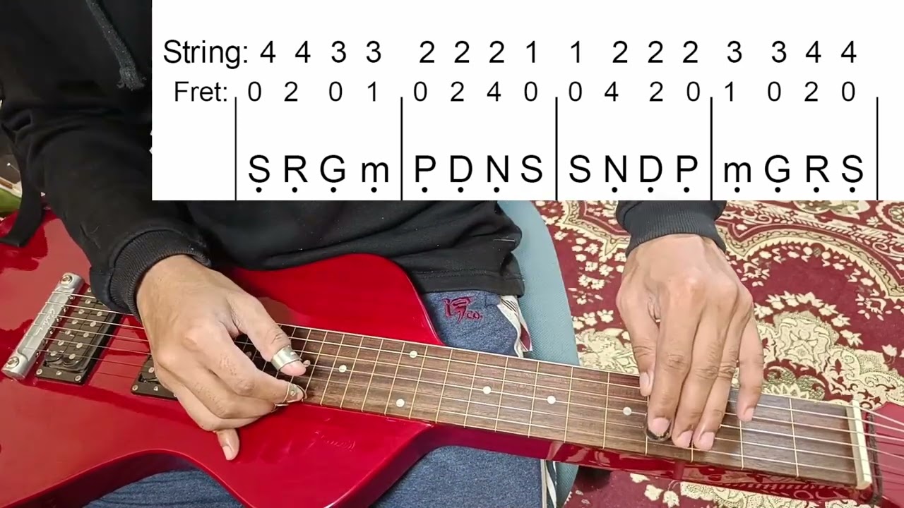 Hawaiian Guitar Tutorial - 4 String Sargam Exercise | Lesson 8