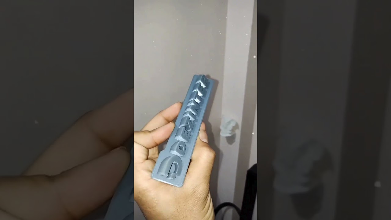 3D PRINTED  NAME PLATE             