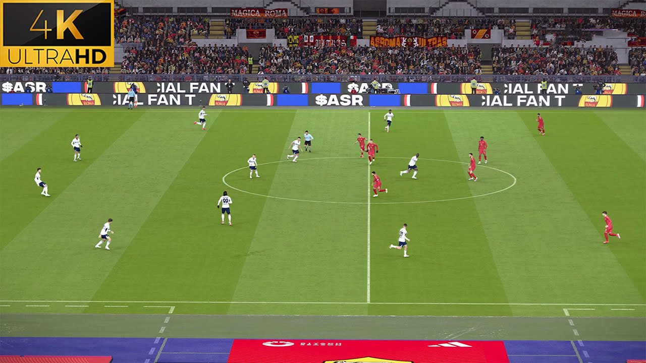 4K | Football Life 25 Ultra Realism Graphics & Sound Mod | AS Roma vs Napoli | Serie A 2024/25
