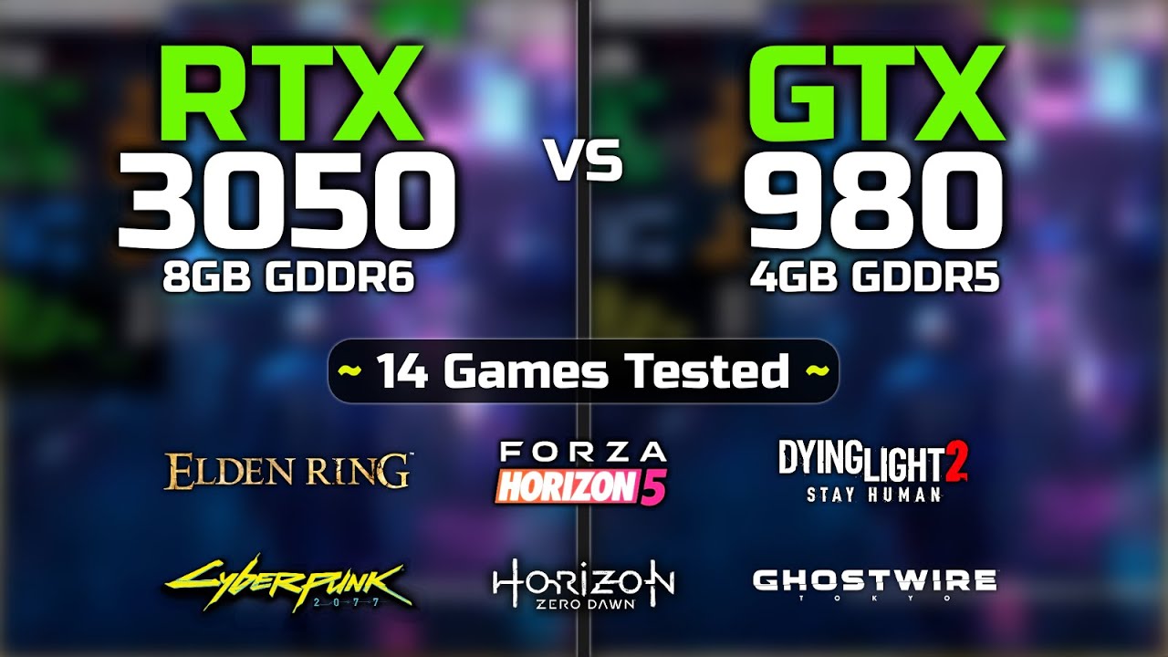 RTX 3050 vs GTX 980 - 14 Games Tested