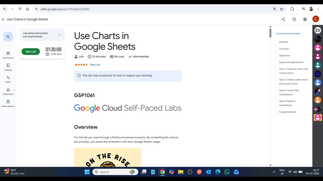 Use Charts in Google Sheets || Lab Solution || Google  Cloud Arcade 2026