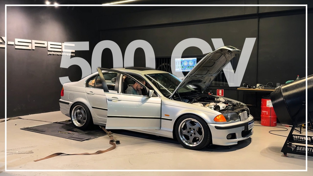 BMW 328i E46 com MAIS de 500 CAVALOS no DINAMÔMETRO!