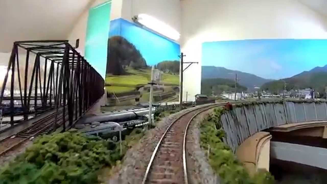 HOレイアウト運転席展望ビデオ①　Panorama view of  HO layout