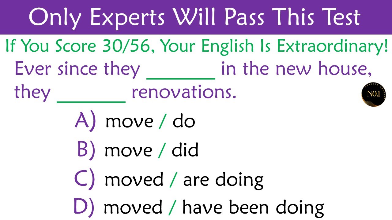 English Grammar Hard Questions | Only Smart Learners Get This Right | No.1 Quality English