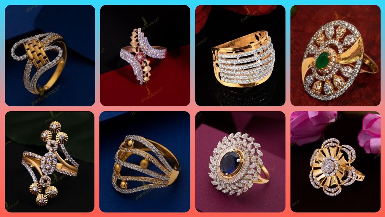 Beautiful Gold Wedding Rings With Weight For Girls | Best Gold Diamond Ring Designs For Women| Rings