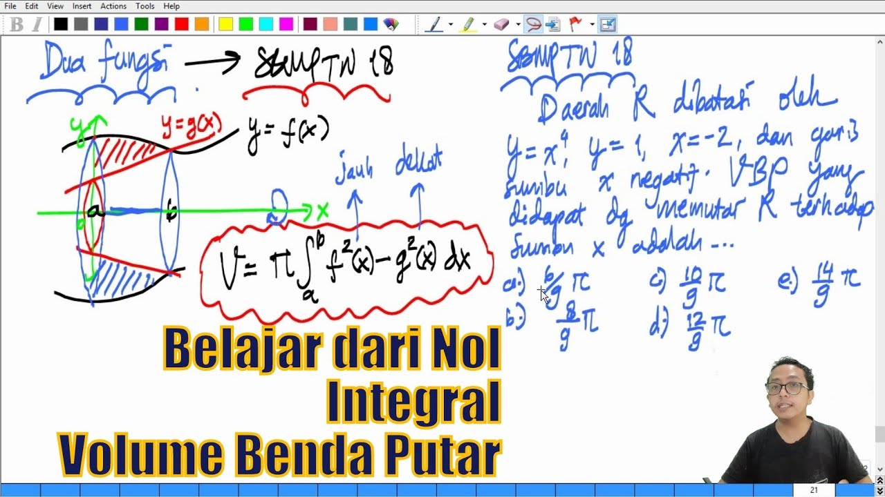 2.7 Integral Volume Benda Putar &ndash; Belajar dari Nol