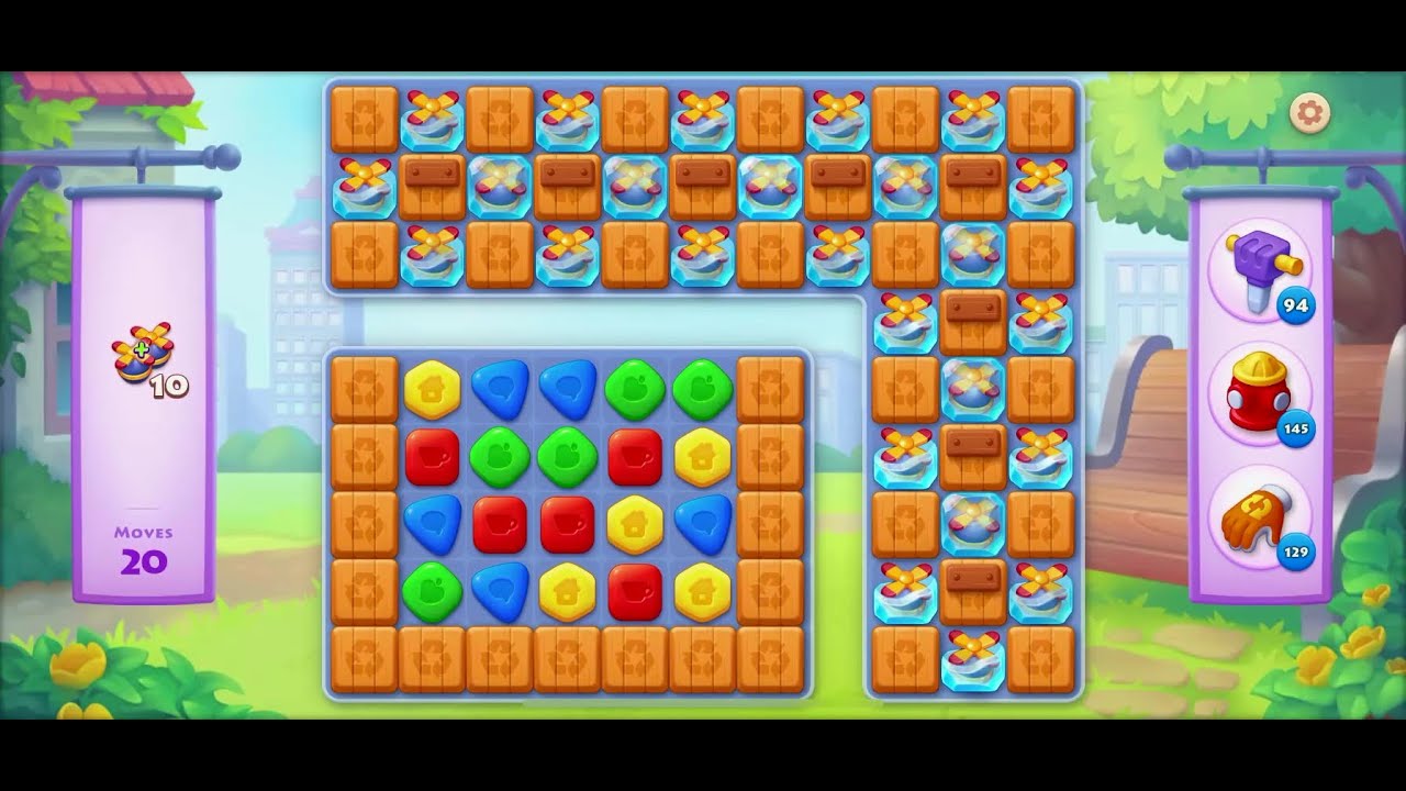TOWNSHIP   Colorful Puzzle  Match -3  game level # 1697