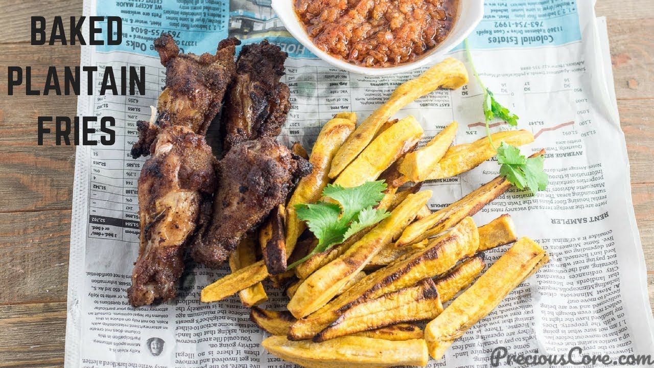 Healthy Baked Plantain Fries - Precious Kitchen - Ep 68