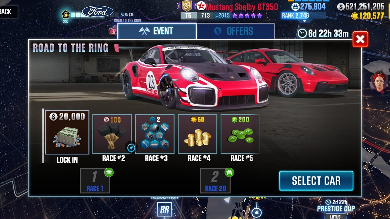CSR2 | Road to the Ring Porsche GT2\GT3 | Entire Event Live | 