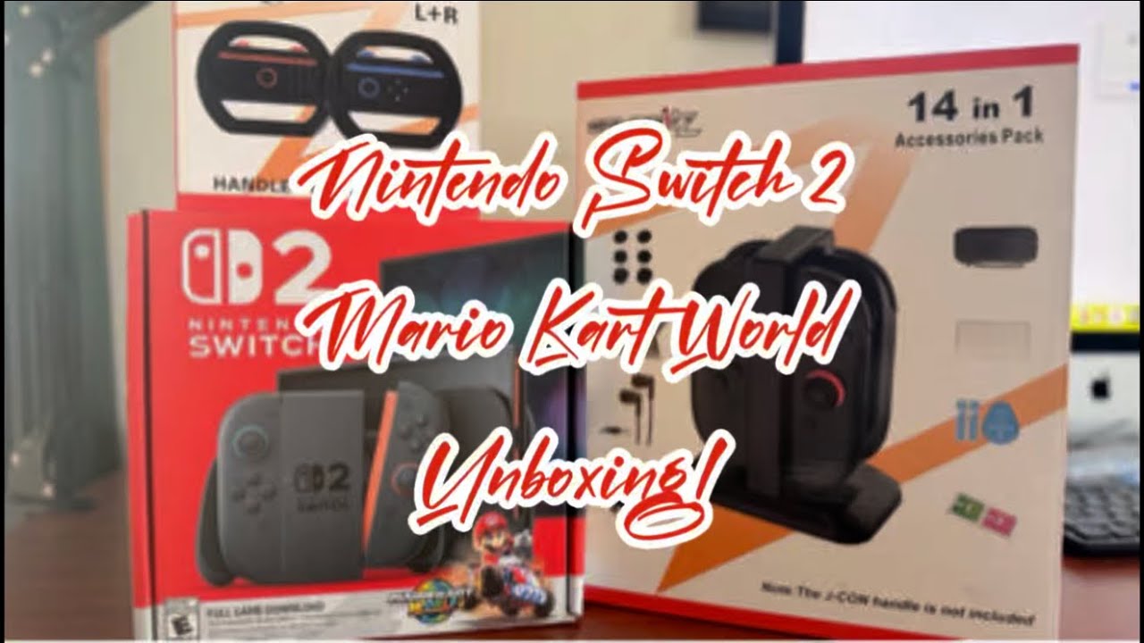 Nintendo Switch 2 Mario Kart 🏎️💨 World Bundle Unboxing!