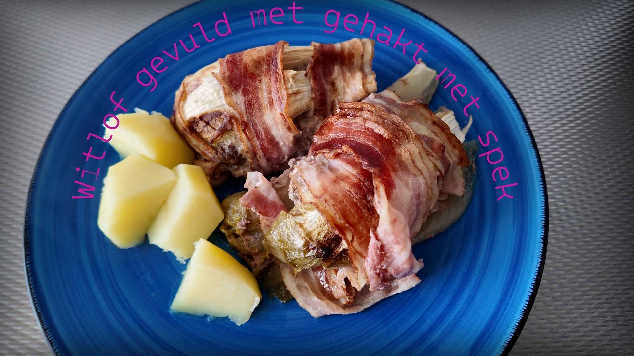 Witlof gevuld met gehakt met spek project
