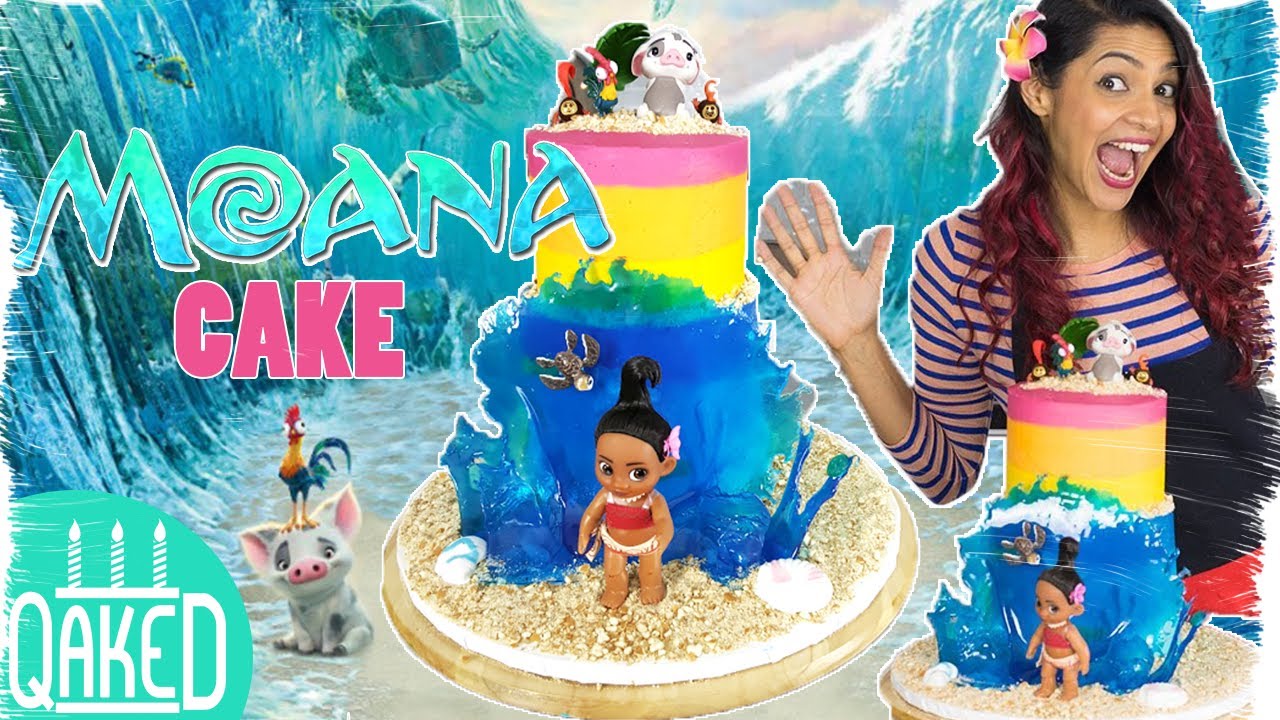 How to make a MOANA CAKE with an awesome ISOMALT WAVE | Disney Party Ideas | DIY & How to