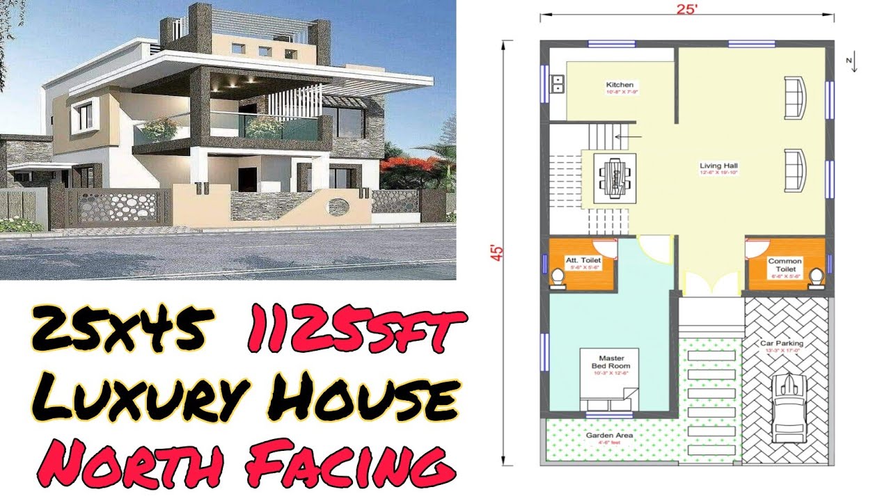 25X45 Luxury House Plans | 25x45 Villa House Plan | #26