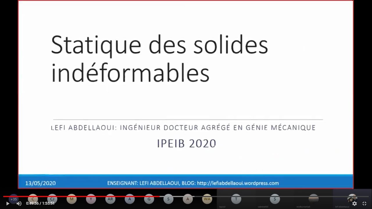 Révision statique des solides indéformables