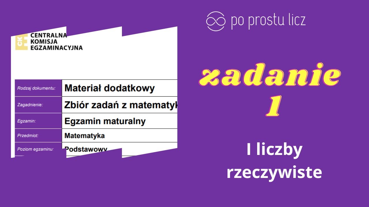 zadanie 1 Matura 2023 Zbiór zadań CKE rozwiązania i wskazówki liczby rzeczywiste