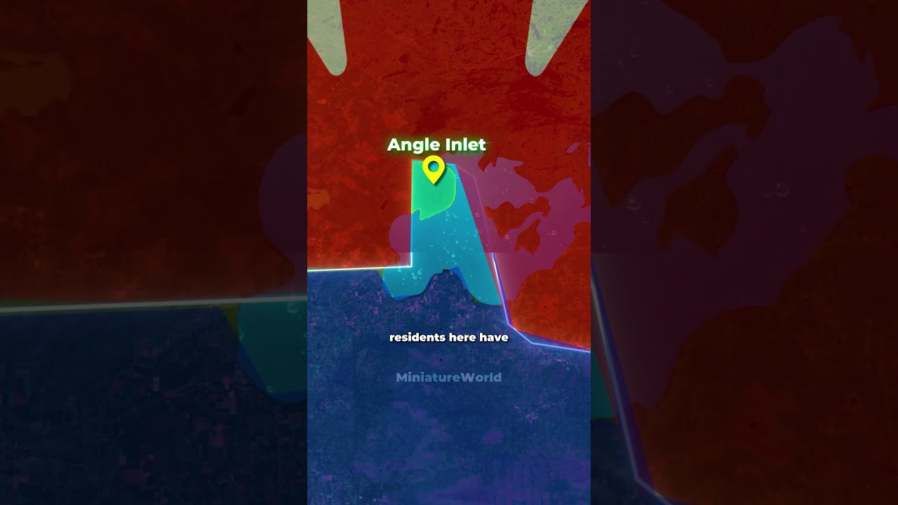 The strange border between the United States and Canada. #usa #canada #windsor #angleInlet