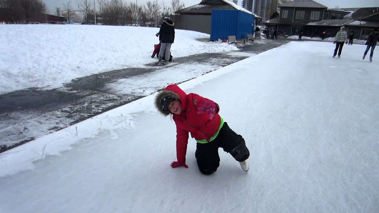 Jess doing the penguin slide