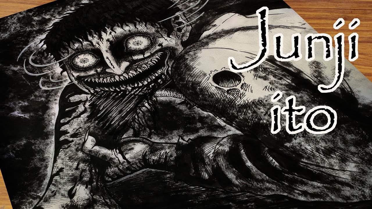 Drawing a Manga page(#10) || Junji Ito || Yami no Koe