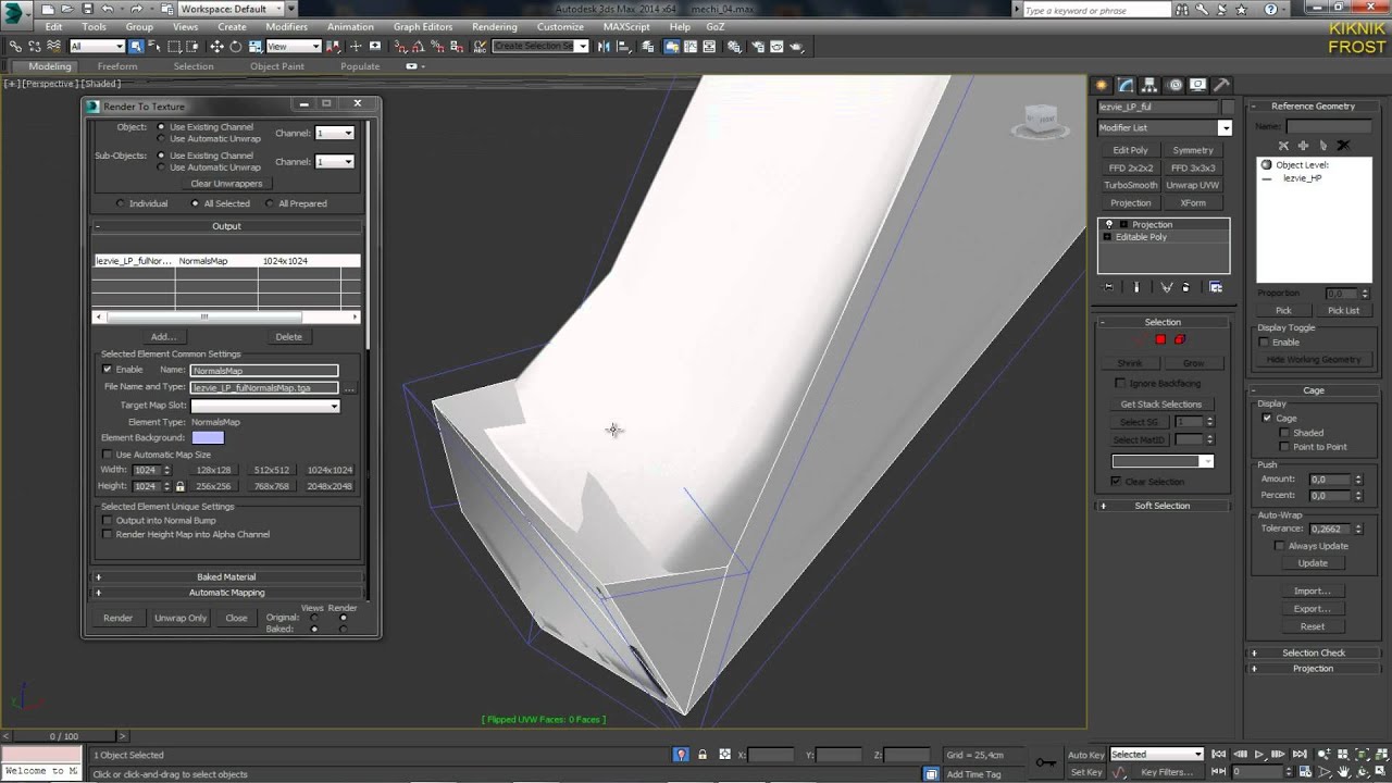 3D Max KF - №9 запекаем normal map