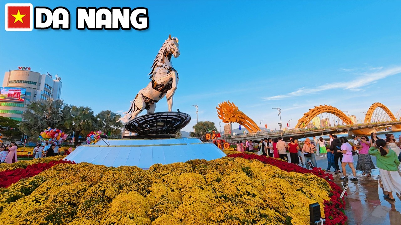 Da Nang Vietnam Lunar New Year 2026 - Bach Dang Walking Street Flower Street