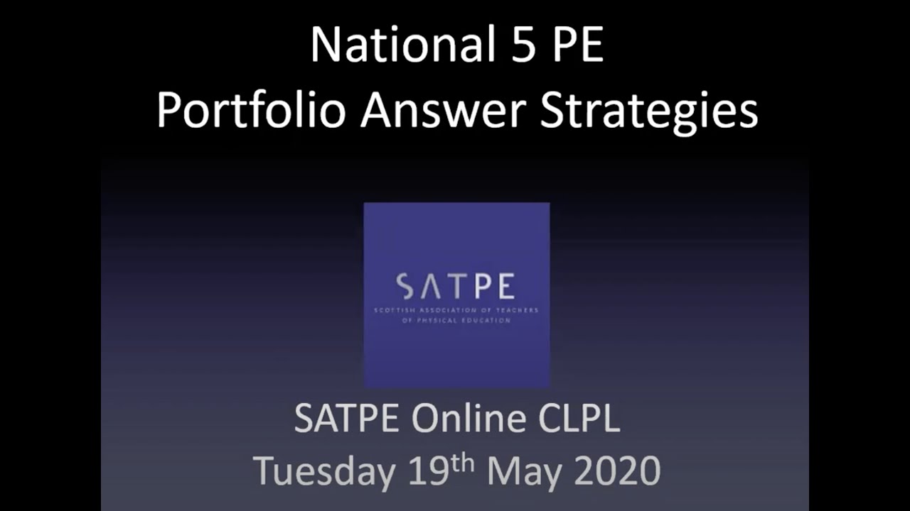 SATPE Zoom Session 2 - National 5 Answer Strategies