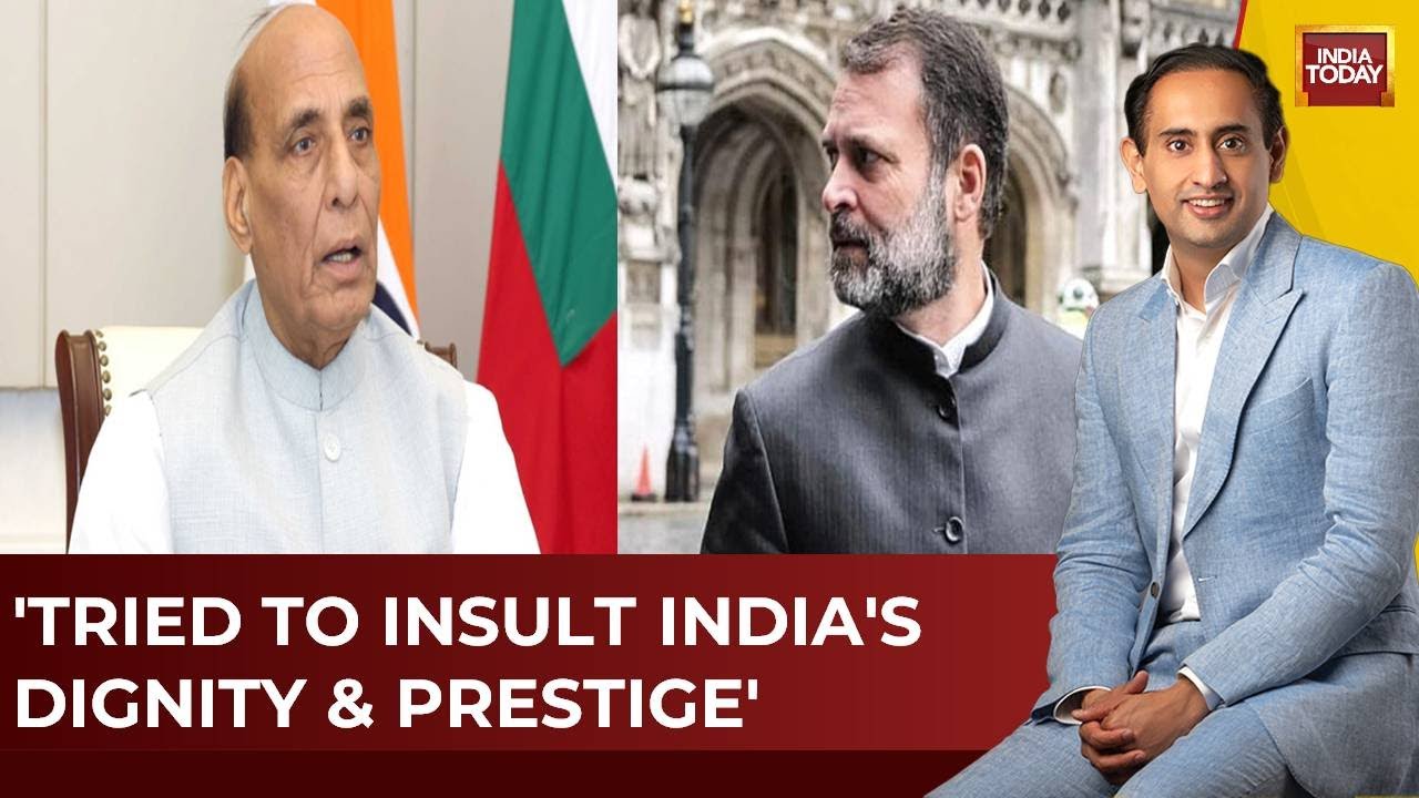 Rajnath Singh Slams Congress In Parliament Over Rahul Gandhi's Speech On 'Indian Democracy'