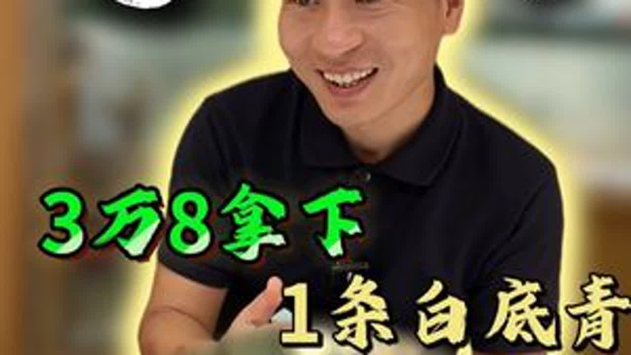 3万8拿下，1条白底青 3万8一条拿下种水透亮的白底青，姐姐们喜欢吗，想要联系九九，我来安排！！！#翡翠 #白底青 #手镯