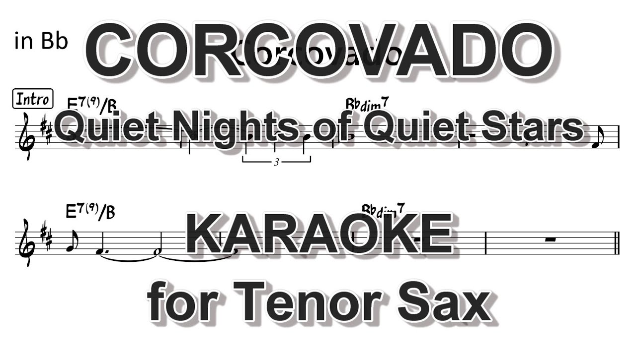 Corcovado (Quiet Nights of Quiet Stars) - Backing Track with Sheet Music for Tenor Sax