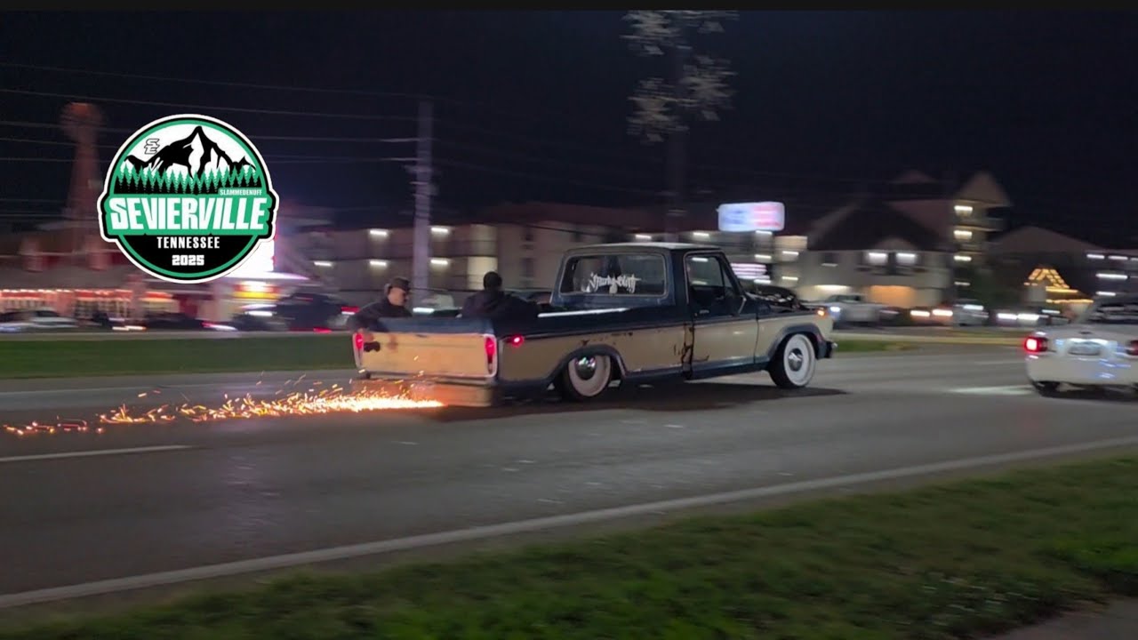 Slammedenuff Gatlinburg 2025 Cars Cruising the Pigeon Forge Strip