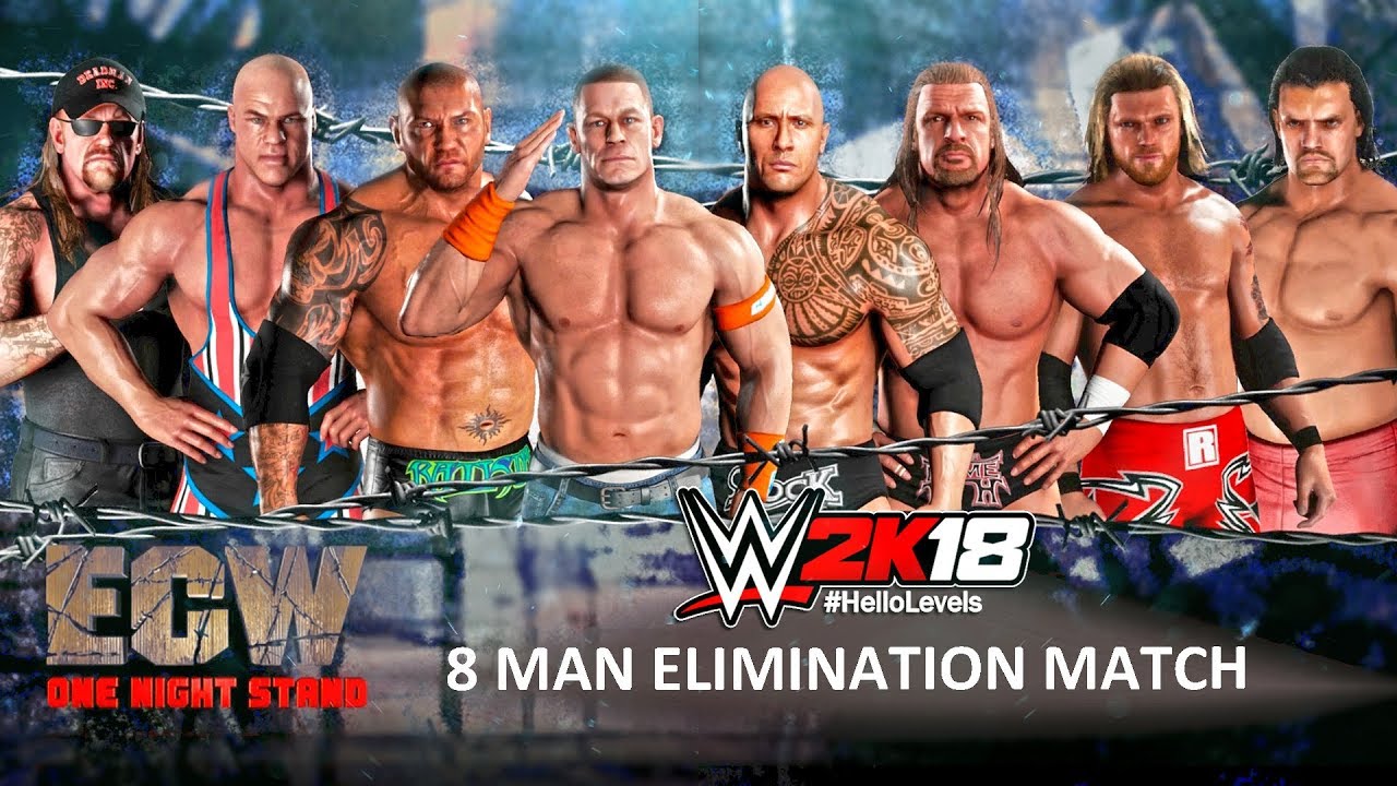 WWE 2K18 8 Man Elimination Match | WWE 2K18 8 Man Matches - WWE 2K18 8 Man Gameplay Match