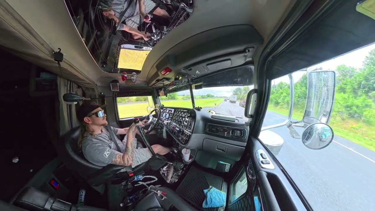 Trucker Traffic ASMR. cb chatter gear shifting and jakes