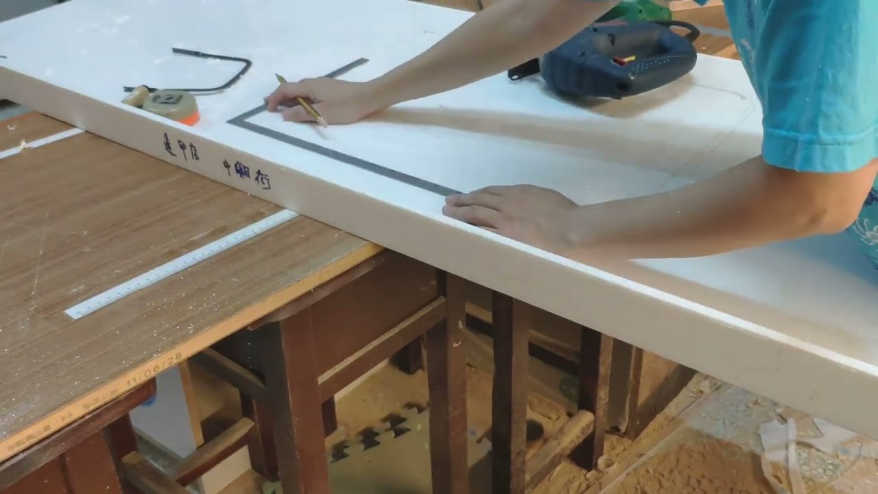 廚房改造DIY 03-人造石台面挖孔