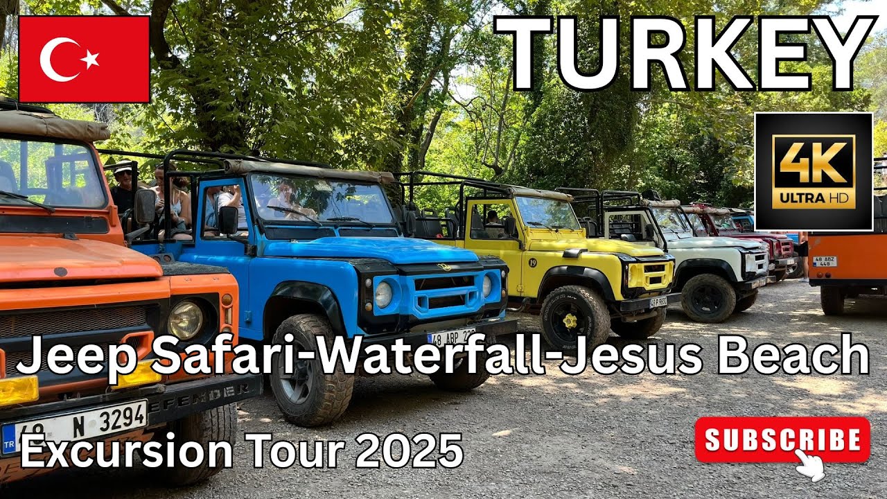 TURKEY [4K] Amazing Marmaris Turgut Jeep Safari Waterfall Jesus Beach Excursion Tour 2025 #viral #4k
