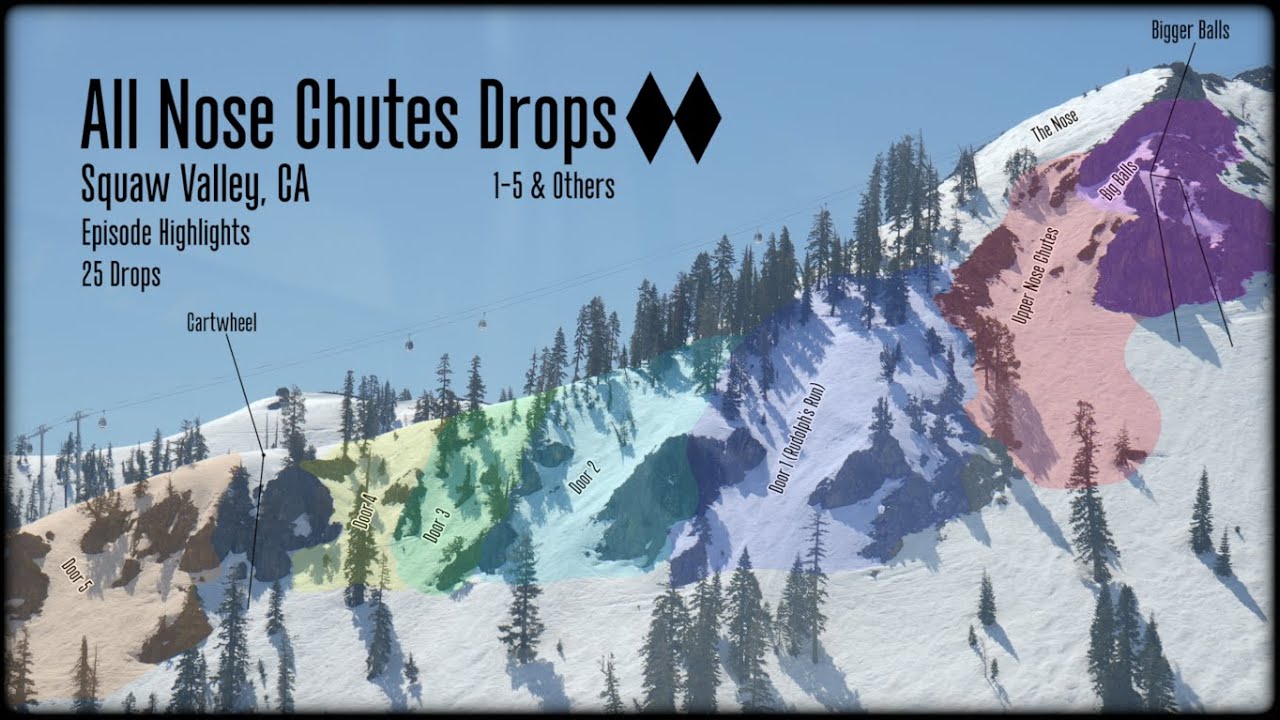 All Nose Chutes Drops This Season (25 Drops) Zone off the Nose at Squaw | Episode Highlights