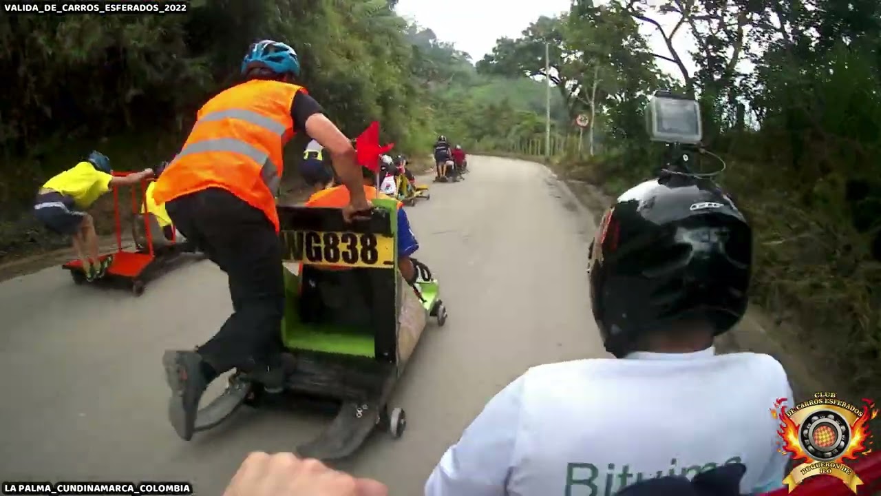 LA PALMA 2022 CARRERA DE CARROS ESFERADOS  O ( ROLIM&Atilde;, RODILLOS ,  BALINERAS) ACCIDENTE.