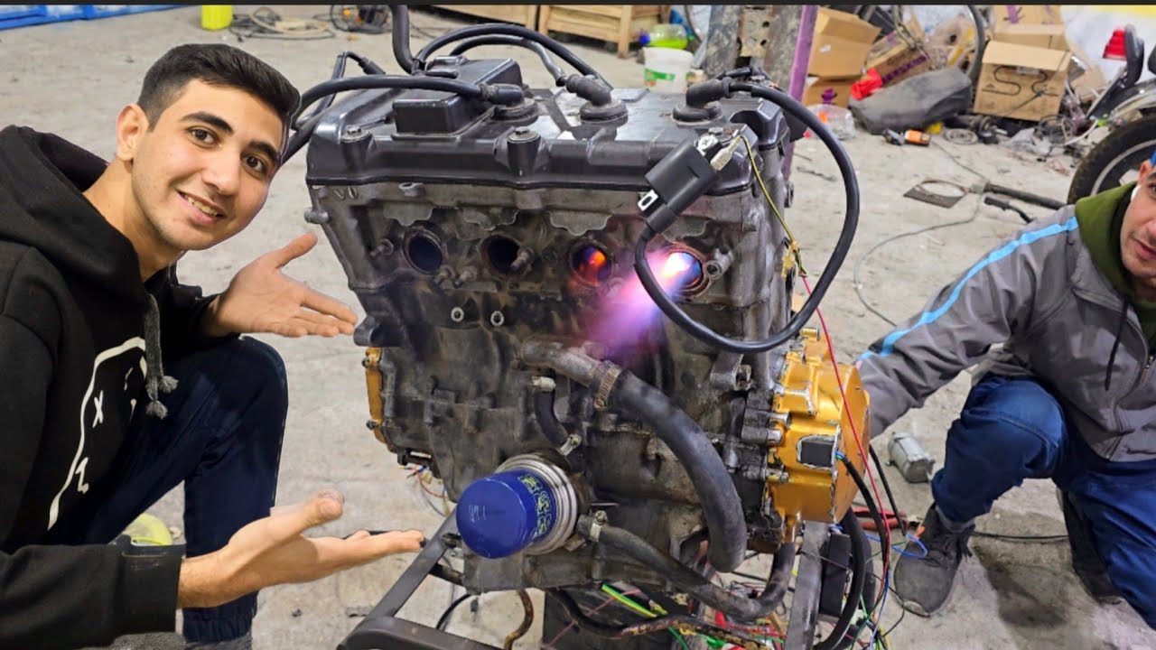 روشن شدن انجین cbr900 ( موتور سنگین مزایده)