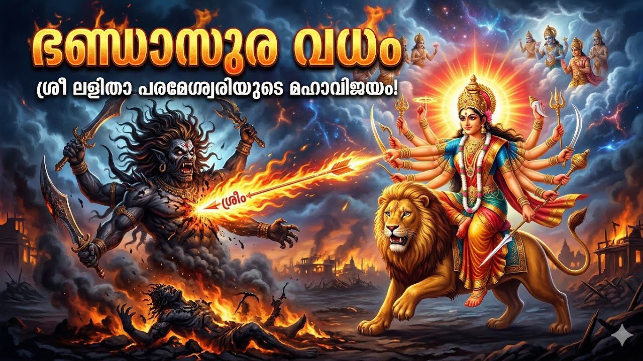 ഭണ്ഡാസുര വധം: ലളിതാ പരമേശ്വരിയുടെ മഹാവിജയം  ##BhandasuraVadham #LalithaParameshwari