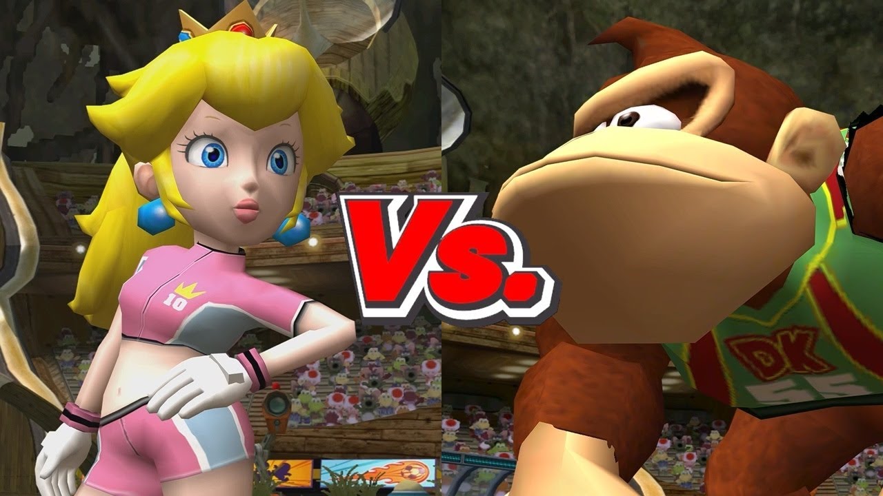 Super Mario Strikers - Peach/Birdo Vs. Donkey Kong/Toad