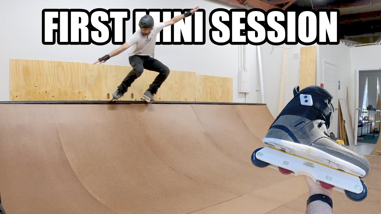 First Real Session on the Mini Ramp // Aggressive Inline Skating