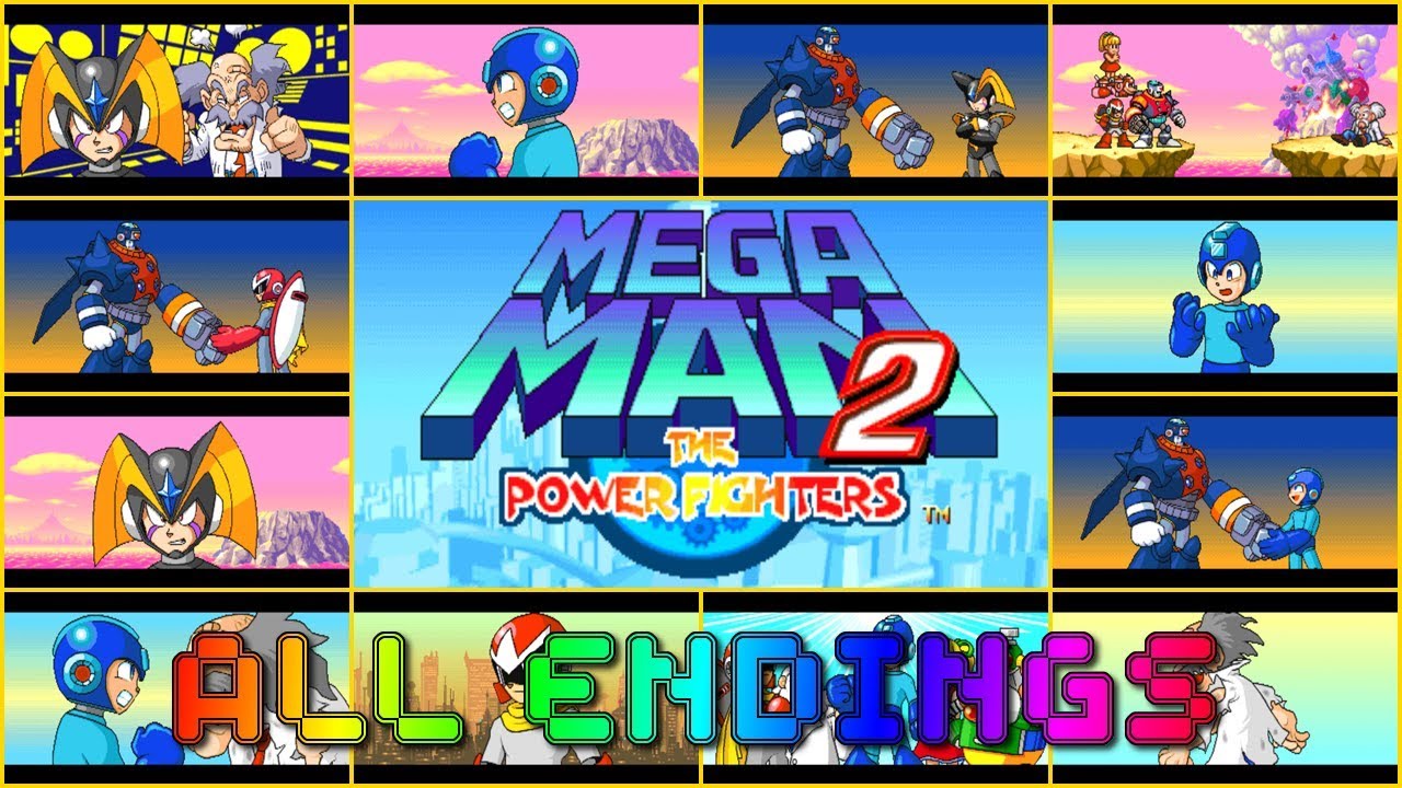 Mega Man 2 - The Power Fighters - All Endings - Arcade