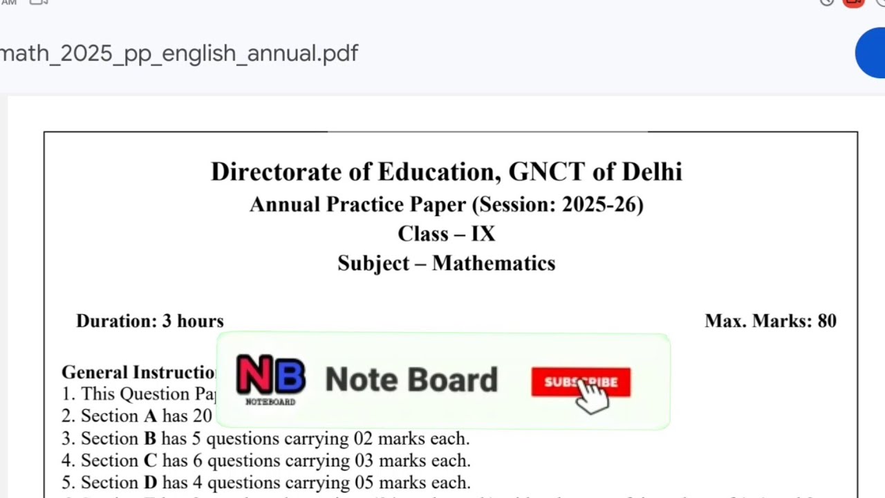 Class 9 Maths Final exam Sample Paper Solution 2025-26 ।। Complete Explanation in Detail🔥#9th #maths